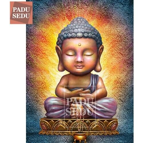 PADUSEDU 5D Diamond Mosaic Embroidery Cross Stitch Kit Religion Buddhism Daimond Painting Full Square Buddha Picture Decor Wall