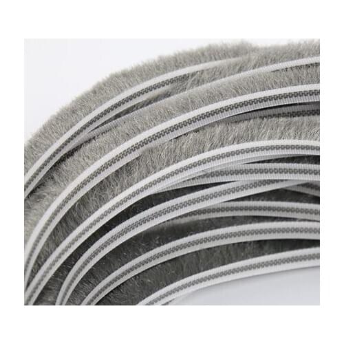 10M 5mm x 8mm aluminum sliding door window gap nylon pile brush seal strip dustproof weatherstrip