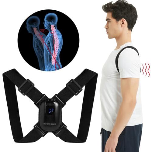 Aptoco Adjustable Smart Back Posture Corrector Back Intelligent Brace Support Belt Shoulder Training Belt Correction Spine Back