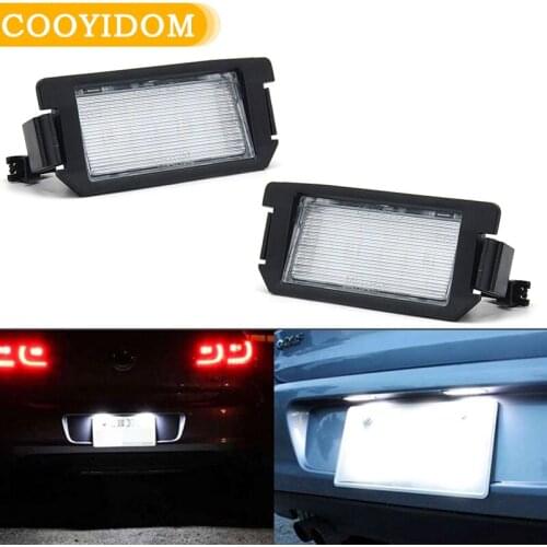 White Error Free LED License Number Plate Lights For Hyundai i30 PD Fastback Elantra GT Sonata Veloster For Kia Rio Niro Cadenz