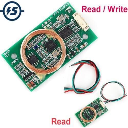 RFID Wireless Module Dual Frequency 5V Read/Write UART ISO14443A 13.56MHz 125KHz 50mA for IC/ID Card