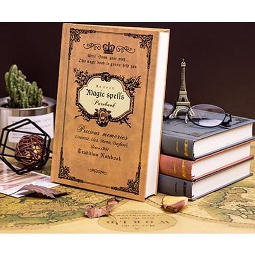 European Style Notebook Retro Notepad Student Stationery Hand Account Diary Weekly Plan Learning Office Magic Book