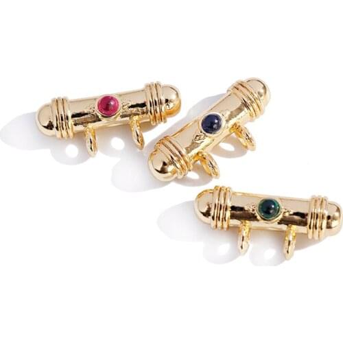 Charms Bead Cylinder Gold Metal Brass Based Bracelet Supplies Connectors Classic Tube DIY Beads Making Bracelet Jewelry