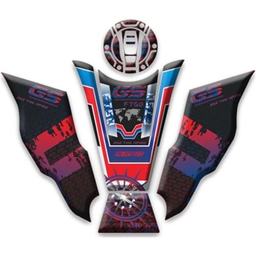 F750gs Motorcycle 3D Fuel Tank Pad Protective Stickers Decals For BMW F750GS