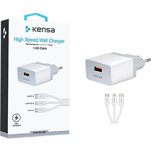 QC-50-TRIO Mobile Phone Charging Power Adapter