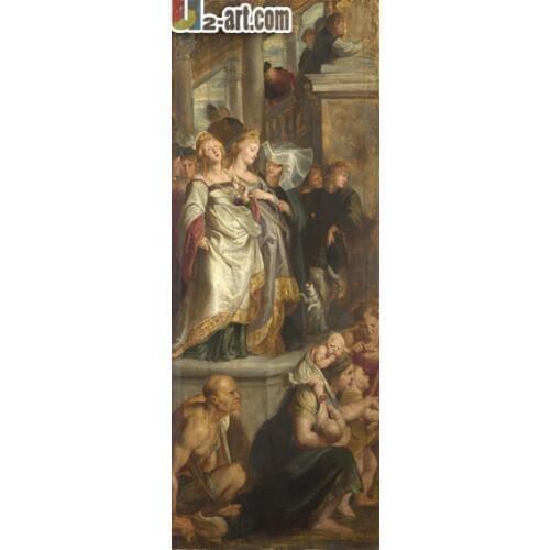 Canvas Prints (Rubens Saint Bavo) Wholesale oil painting wall picture printing on canvas for gift 13-Zjyh- (22) (12*32 inch)