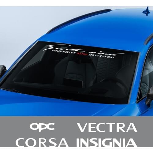 For Opel Astra j h k Corsa d e Insignia Mokka OPC Vectra Car Rear Front Windshield Sticker Auto Styling Decoration Accessories