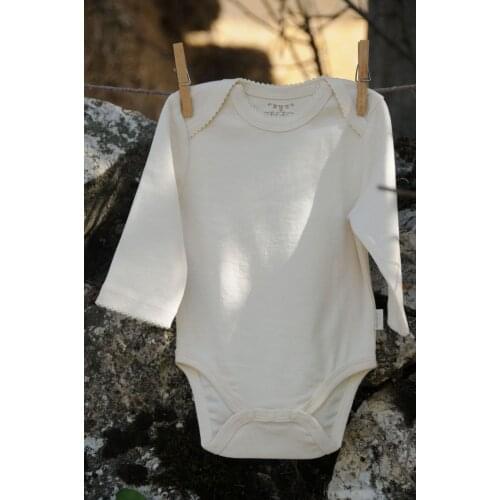 Naturaborn GOTS Certified Organic Long Sleeve Baby Bodysuit Crocheted