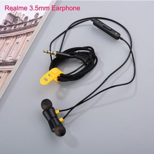 RMA155 Earphone 3.5MM In-Ear Bass Stereo Headsets Realme Buds 2 Black Wired With Mic For Realme GT Neo Q3 X2 Pro 6 V5 V3 V11 Q3i