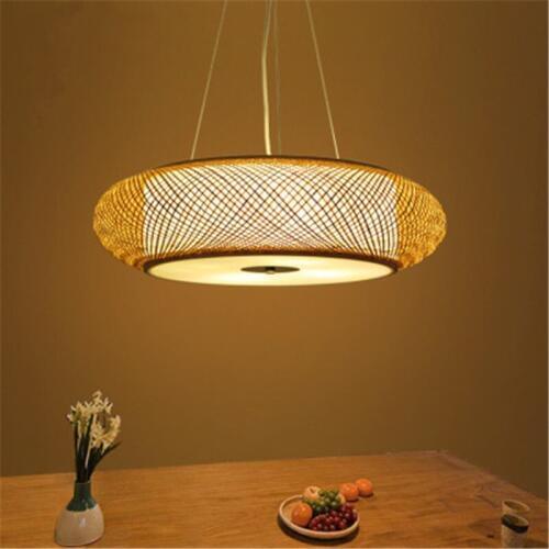 New Chinese Style Handmade Wood Bamboo Cage Pendant Lamp Creative Chinese Living Room Tea Room Lamp Fixtures
