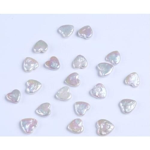 Wholesale large size 15*15mm heart shape pearl loose beads