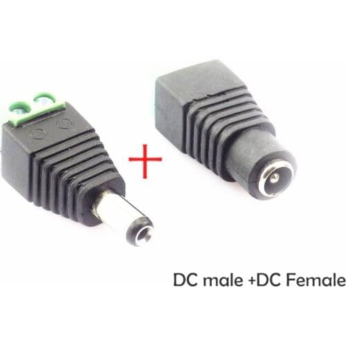 20pcs/lot 2.1x5.5mm Male and Female Power Supply DC Connector for CCTV camera LED Light