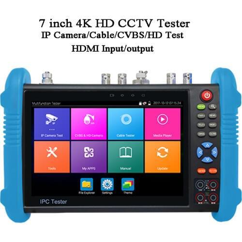 7 inch CVI TVI AHD 3G-SDI test Video playback ONVIF POE Wifi RJ45 TDR Cable Test Tracer Digital Multimeter Battery CCTV tester