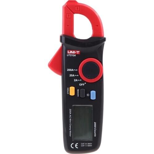 UNI-T UT210A 200A 2000 Counts Mini LCD Electrical Professional Multifunction High Sensitivity Leakage AC Current Clamp Meter
