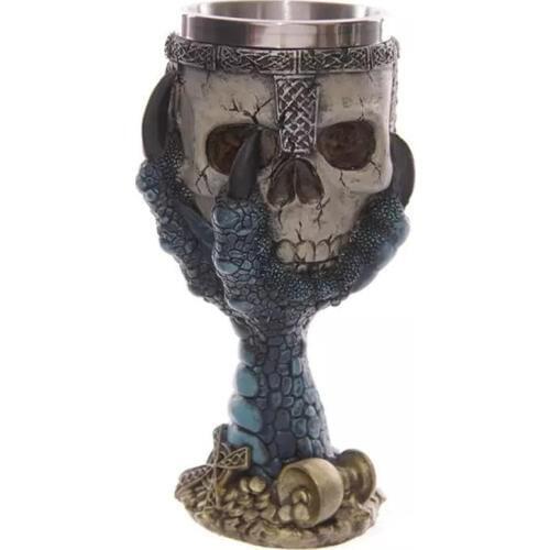 High Quality Skull Skeleton Hand Design Stainless Steel Mug Cup Wine bottle 3D Novelty Cup personalized gift