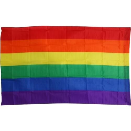 Colorful Rainbow Flags And Banners Pro Lesbian Gay Pride LGBT Flag Durable Polyester Rainbow Flag Popular Decoration 90 x 150cm