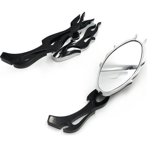 Aftermarket motorcycle accessories retroviseur moto Flame style rearview mirror for harley any cruiser chopper custom Chrome
