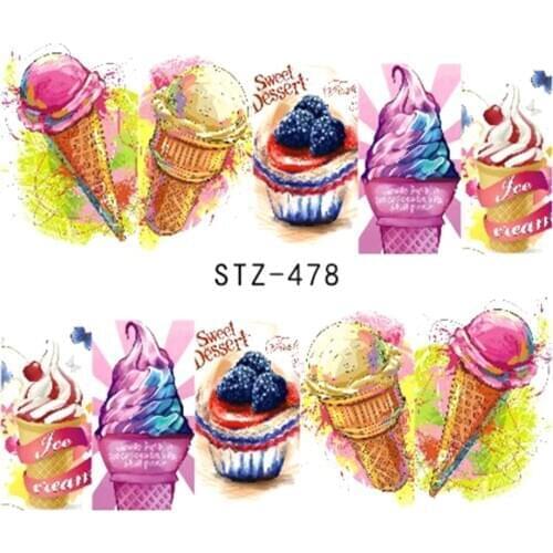 1pcs 37 colors Nail Art Sticker Summer Slider Ice Cream Drink Fruit Sticker For Nail DIY Manicure Decor Tattoo Accessories FT339