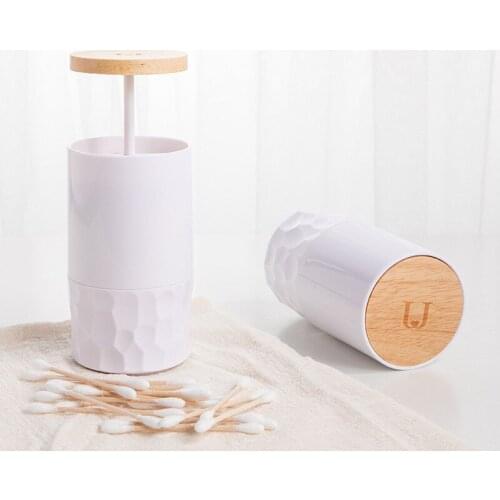 Cotton Swabs Holder Tooth 1PC Toothpick Box Pick Automatic Dispenser Press Can Cotton Bud Container Living Room Table Accessorie