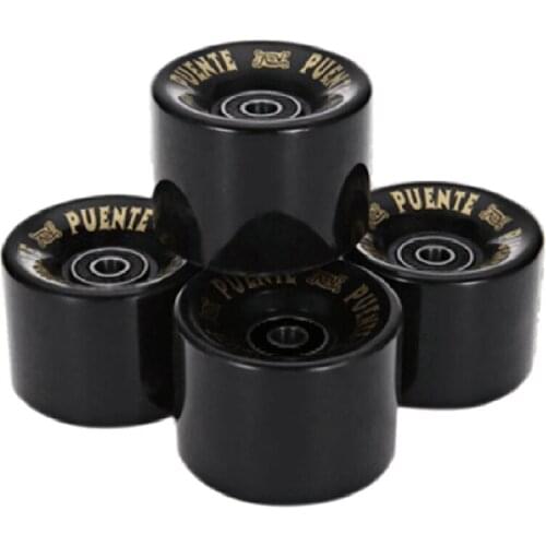 PUENTE 4Pcs Skateboard Wheels PU Wheels Long Board Cruiser Wheel with ABEC-9 Bearings Skateboard Accessories