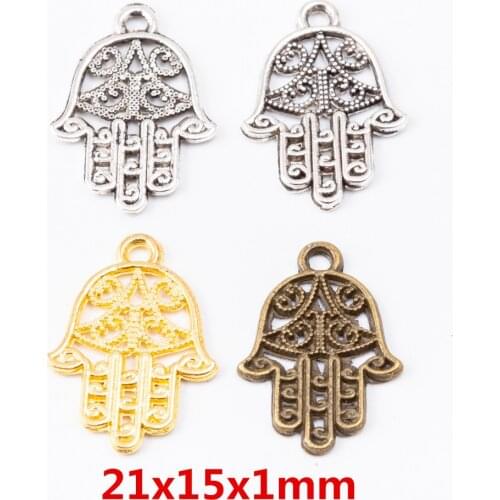 40pcs Charms Hand Pendant Bright Zinc Alloy Fit Bracelet Necklace DIY Metal Jewelry Findings 6486