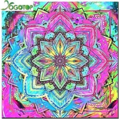 Diy Diamond Embroidery abstract Mandala Painting With Diamonds Picture Of Rhinestones Diamond Mosaic Flower Handmade YY1241