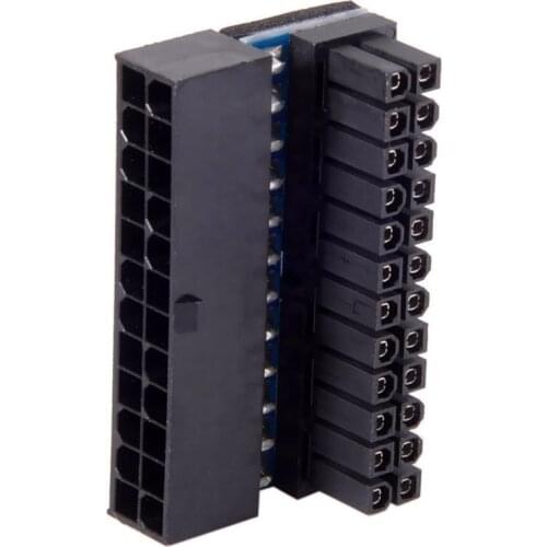 ATX 24Pin Female to 24pin Male 90 Degree Power Adapter Mainboard Motherboard for Desktops PC Supply