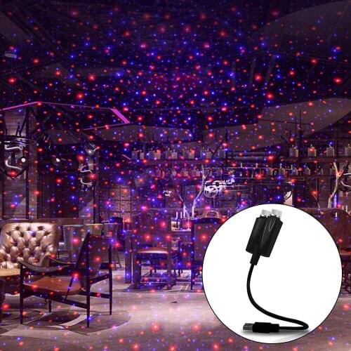Car Ambient Light Super Brightness USB Led Roof Star Night Car Interior Atmosphere Starry Laser Projector Auto Home Decoration