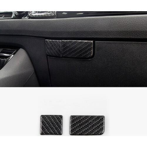 Car Styling ABS Carbon fibre For Skoda Kodiaq 2017 2018 Car copilot glove Box handle bowl Cover Trim Accessories