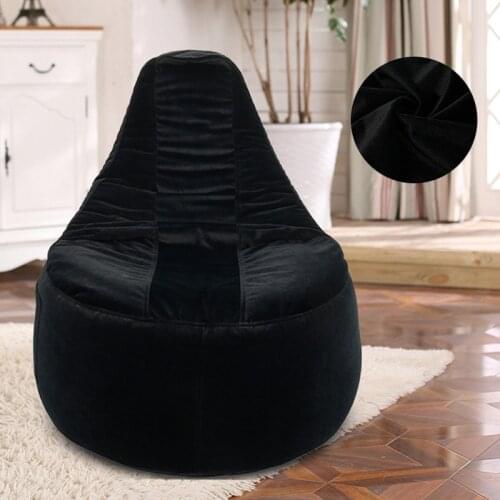 Lazy Sofa Cover Micro Velvet Fabric Bean Bag Lounger Chair Sofa Seat Living Room Furniture Without Filler Pouf Puff Couch Tatami
