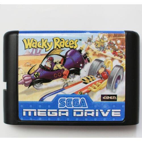 Wacky Races 16 bit SEGA MD Game Card For Sega Mega Drive For Genesis