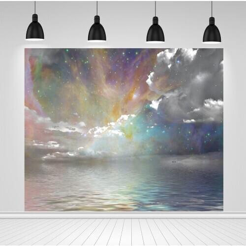Scopiso Sky Aurora Cloud Water Surface Light Bokeh Personalized Photographic Backgrounds For Photo Studio Photography Customized