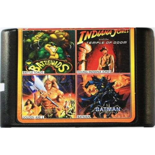 KC-425 - 4 In 1 SEGA GENESIS MegaDrive 16 bit Multi Game Card