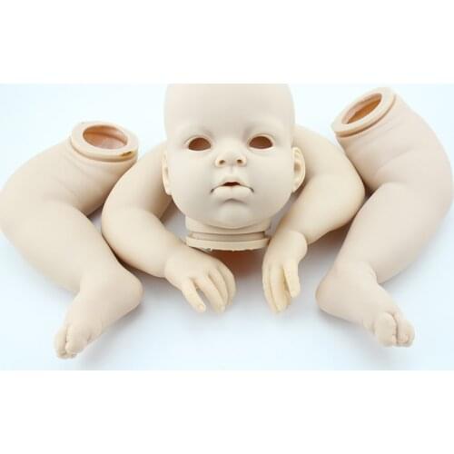 50cm Reborn Doll Kit DIY Lifelike Soft Silicone Vinyl Real GentleTouch Unpainted Doll Part Unfinished Relieve Pressure Art Works