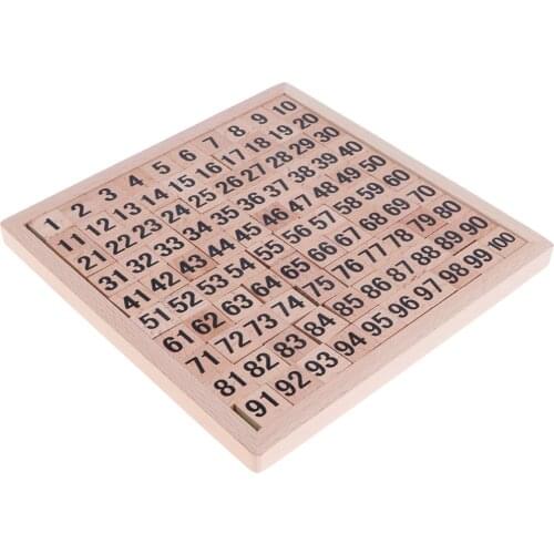 Montessori Hundred Box 1-100 Consecutive Numbers Counting, Kids Wooden Toy Math