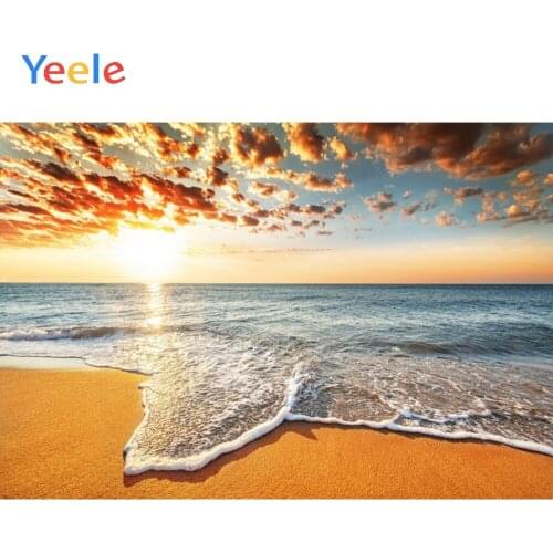 Seascape Background Summer Sea Beach Spray Waves Cloudy Blue Sky Holiday Scenic Photography Backdrops Photocall Photo Studio