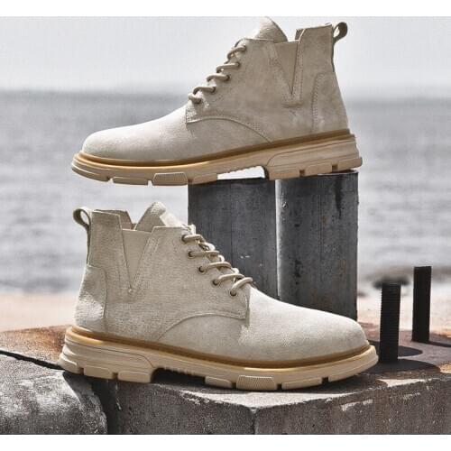 2019 new mens boots winter boots British trend mens boots retro style boots tide tooling shoes fashion mens snow boots work