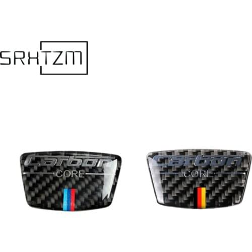 Carbon Fiber Emblem Door Bumper Car Stickers For Mercedes C Class W205 C180 C200 C300 GLC Bmw E46 E39 E60 E90 F30 F34 F10