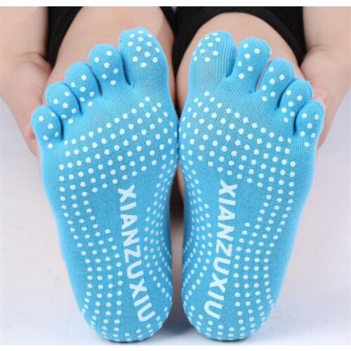 CKAHSBI Women Cotton SocksNew Womens Arrival Five Fingers Socks Ladies Antiskid Breathable Fitness Pilates Top Yoga Socks