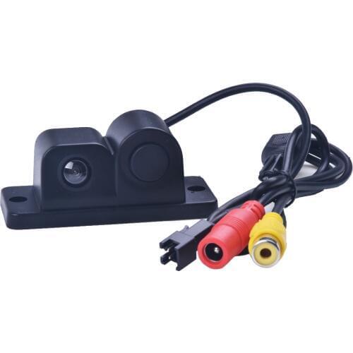 New 2 in 1 LED Sound Alarm Car Reverse Backup Video Parking Sensor Radar System with CCD Rear View Parking Camera