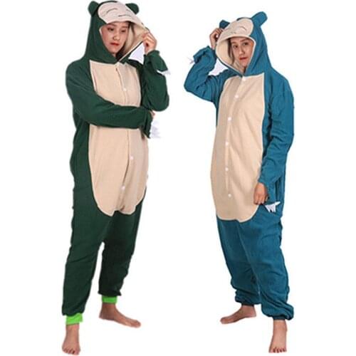 New Animal Adult Kigurumi Snorlax Onesie Pajama Cartoon Costume halloween Party Jumpsuits Suit Suit Women Men winter Sleepwear