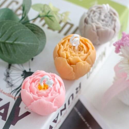Austin Bud Rose shape Silicone Handmade Candle Mold DIY Aromatherapy Soap Chocolate Cake Mould Home Decoration Gift