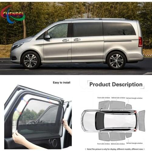 For Mercedes Benz V260 Car Full Side Windows Magnetic Sun Shade UV Protection Ray Blocking Mesh Visor Decoration Accessories