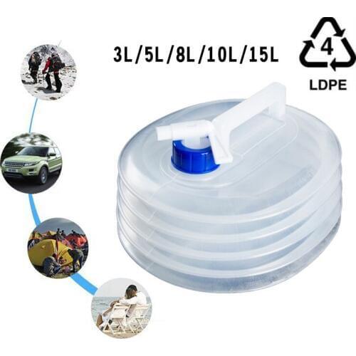 Portable Outdoor Camping Water Bucket Foldable Collapsible Survival Applicable Water Bottle Container 3/5/8/10/15L