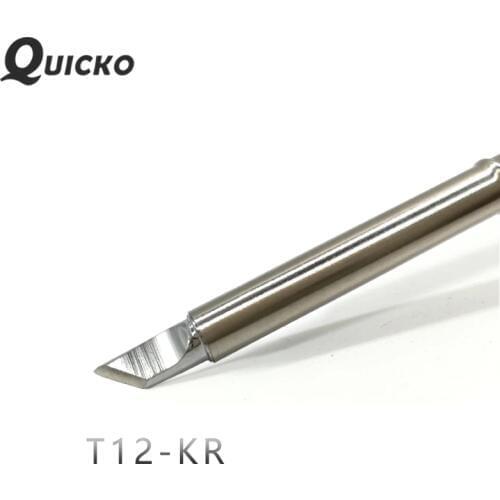 QUICKO T12-KR Shape K Series Electronic Soldering Tips Iron Solder Tip Welding Tools for FX907/9501 Handle T12 OLED station