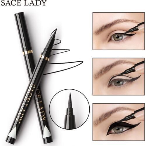 SACE LADY Liquid Eyeliner Waterproof Makeup Black Eye Liner Pencil Long Lasting Make Up Smudge-proof Pen Natural Brand Cosmetic