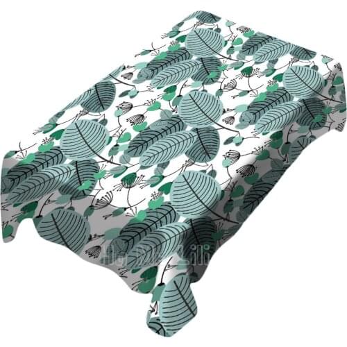 Plant And Flower Vector Pattern Design Tablecloth Dinning Decor