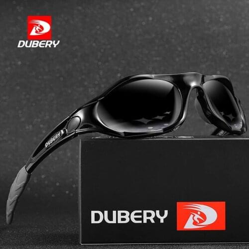 DUBERY Fashion Sport Style Polarized Sunglasses Men Brand New Super Light Small Frame Sun Goggles Outdoor Travel UV Goggles A50