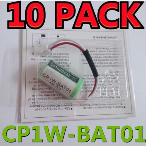 10 PACK Original New Battery For Omron CP1W-BAT01 3V PLC Batteries With Wpecial Plug CP1E Free Shipping