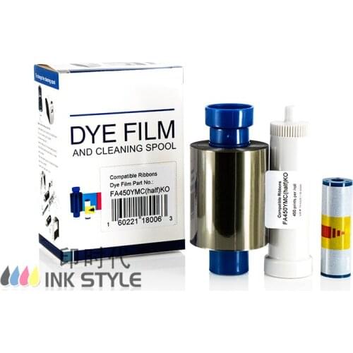 Pack of 2pcs Magicard MA450 ymcKO Half Panel Color Ribbon 450prints for Pronto Enduro3E Duo Rio Pro ID Card Printer